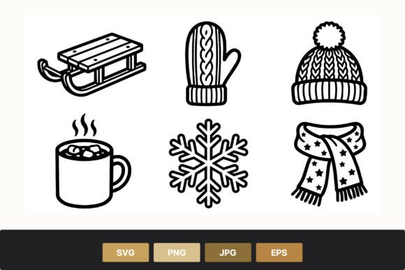 A Cozy Winter Clipart Bundle for Crafters & Small Businesses
