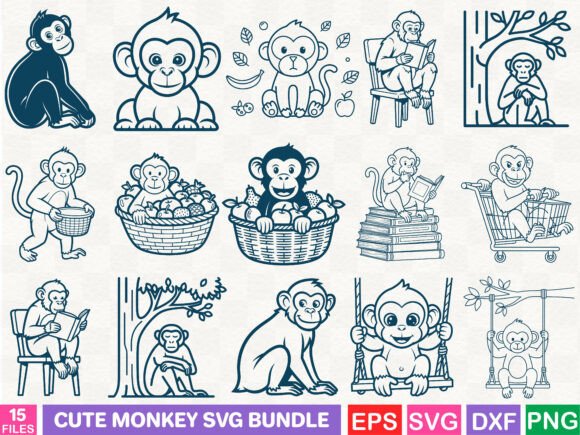 A Designer's Take on the Cute Monkey SVG Bundle for Marketing