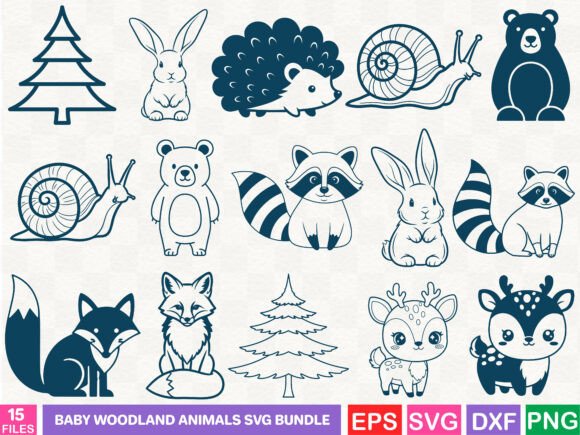 A Graphic Designer's Review of Baby Woodland Animals SVG Illustrations