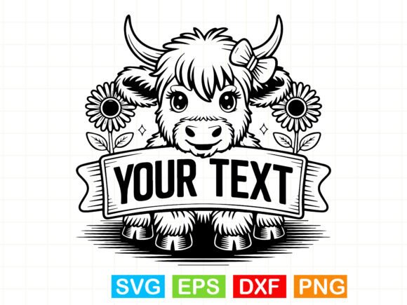A Highland Cow SVG for Branding & Graphic Illustrations