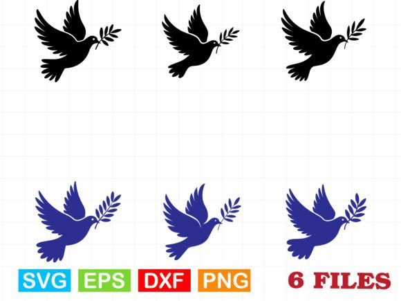 Branding with the Flying Dove with Olive Branch SVG Graphic