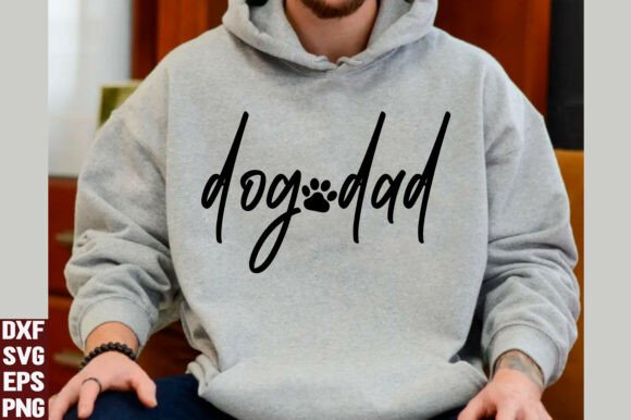 Dog Dad Embroidery Design for Real Project Use