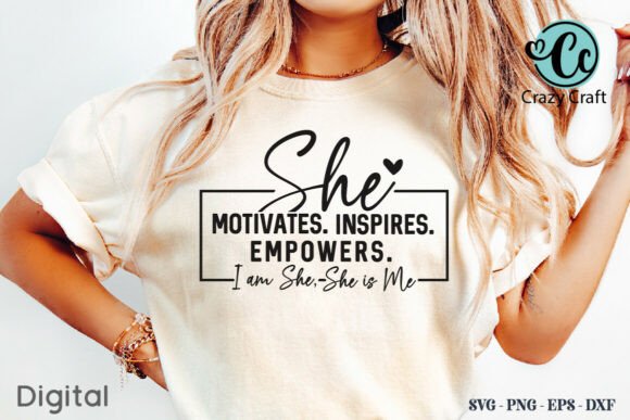 Empowers Women Graphics for Modern T-Shirt Designs