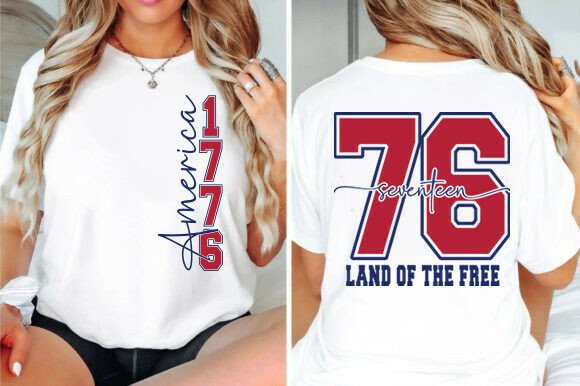 Fourth of July Svg, Seventeen76 1776 Svg for T-Shirt Graphics
