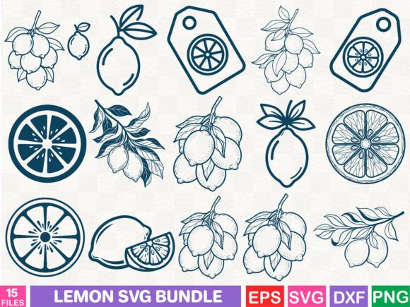 Lemon SVG Bundle for Editorial Graphics and Illustrations