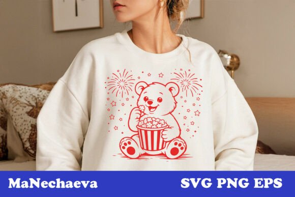 Patriotic Bear SVG for Festive T-Shirt Graphics