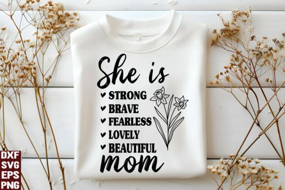She is Mom SVG PNG: A Graphics Asset for T-Shirt Designers