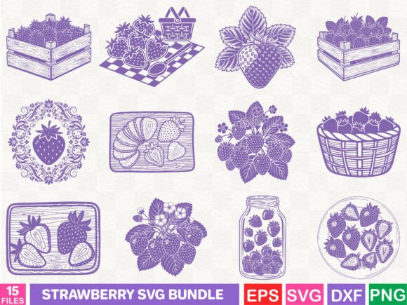 Strawberry SVG Bundle: A Juicy Asset for Branding & Graphics